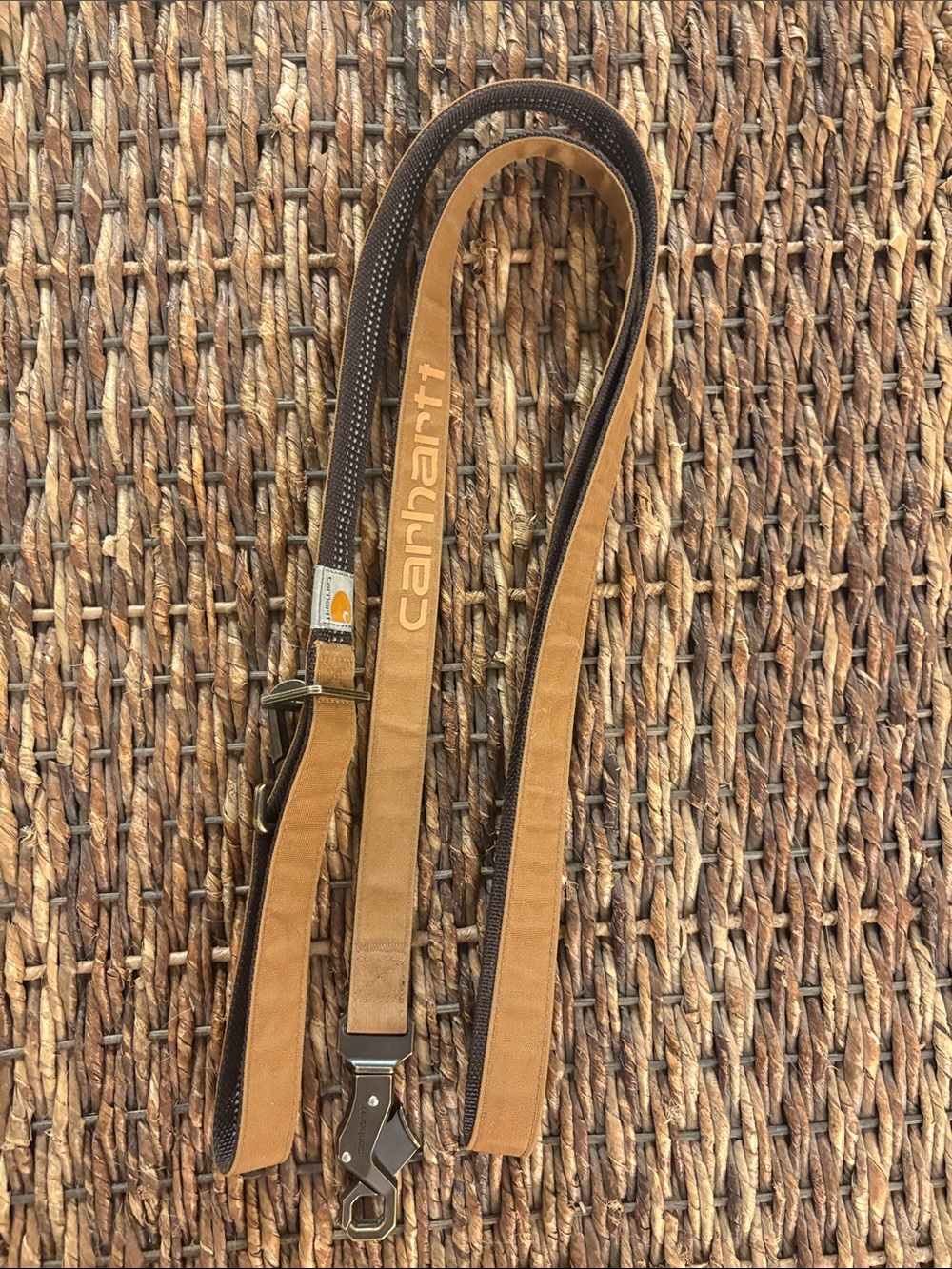 Carhartt Tan and Dark Brown Canvas Dog Leash